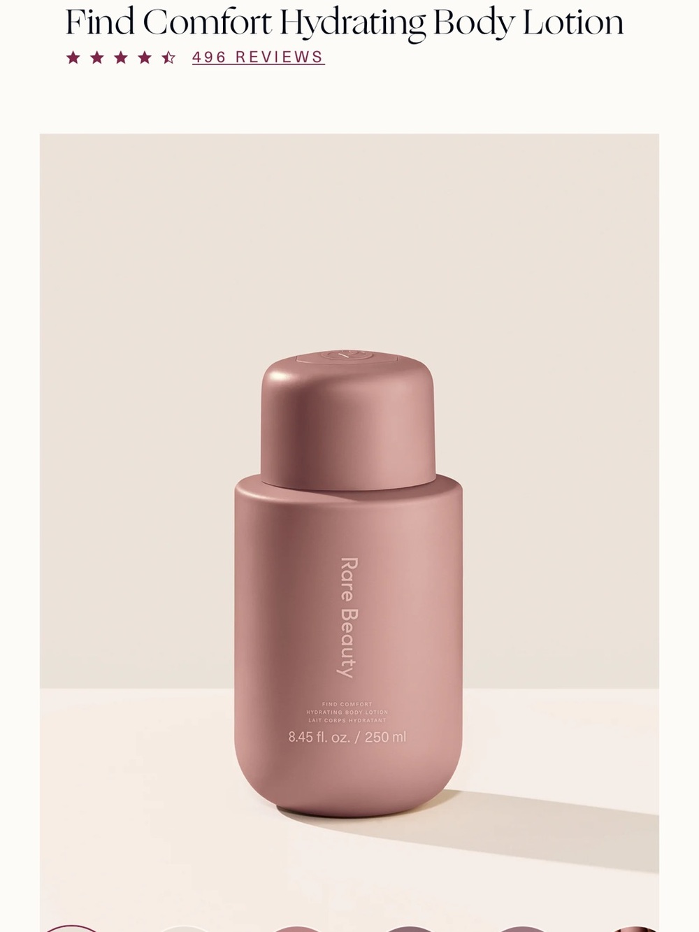 Rare Beauty Hydrating Body Lotion - Dusty Rose Pink